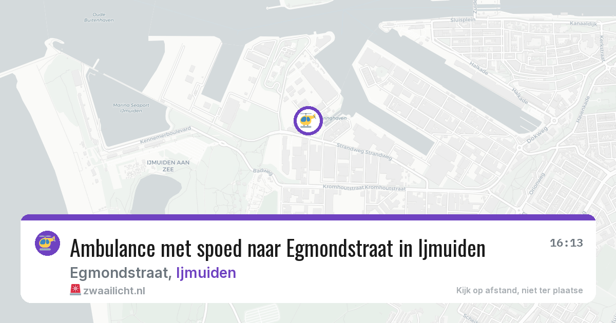Ambulance met spoed naar Egmondstraat in Ijmuiden — 13 mei 2026