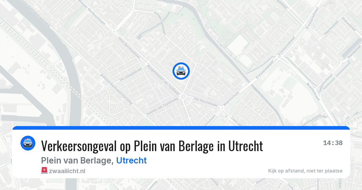 Verkeersongeval op Plein van Berlage in Utrecht — 16 apr 2026