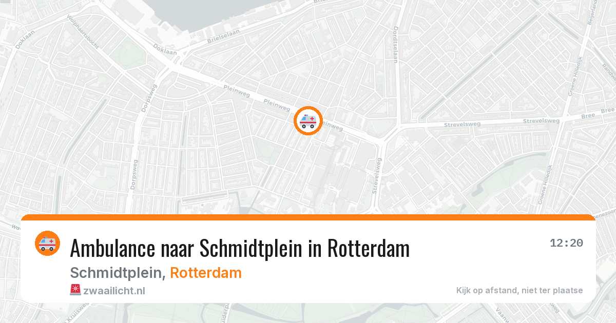 Ambulance naar Schmidtplein in Rotterdam — 7 aug 2026