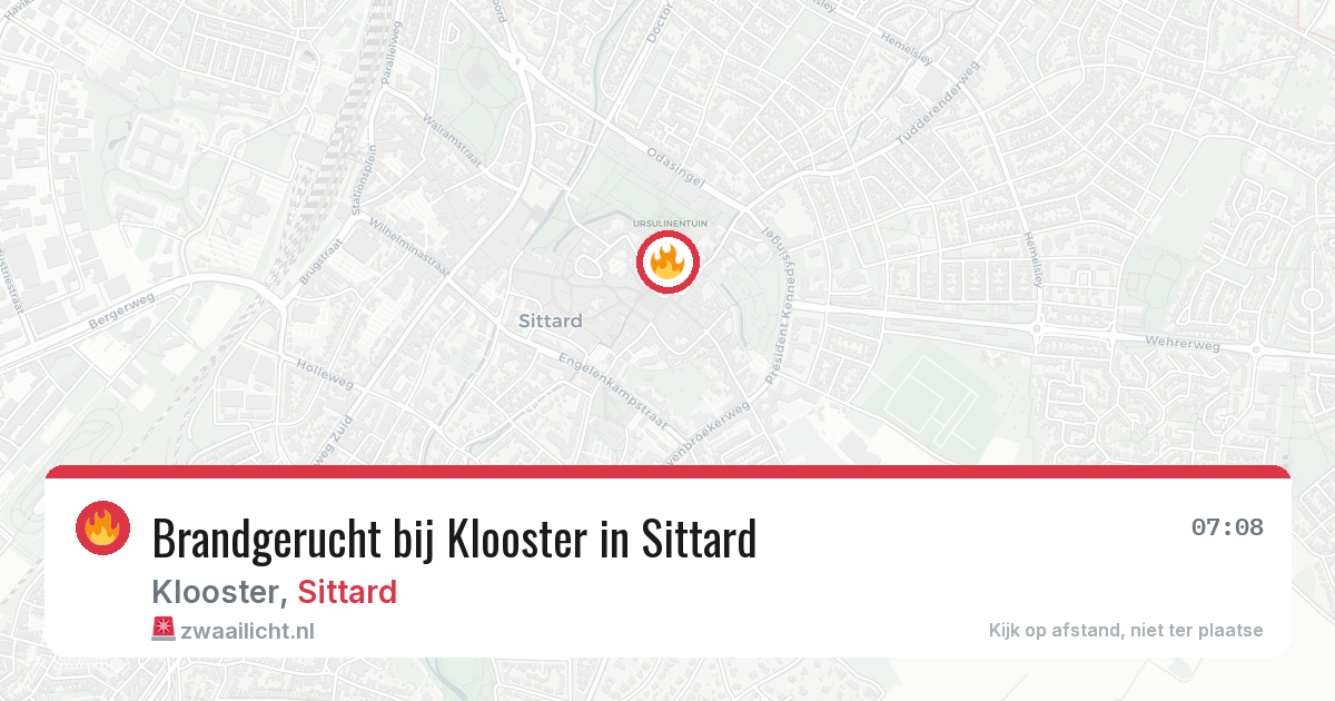 Brandgerucht bij Klooster in Sittard — 2 apr 2026