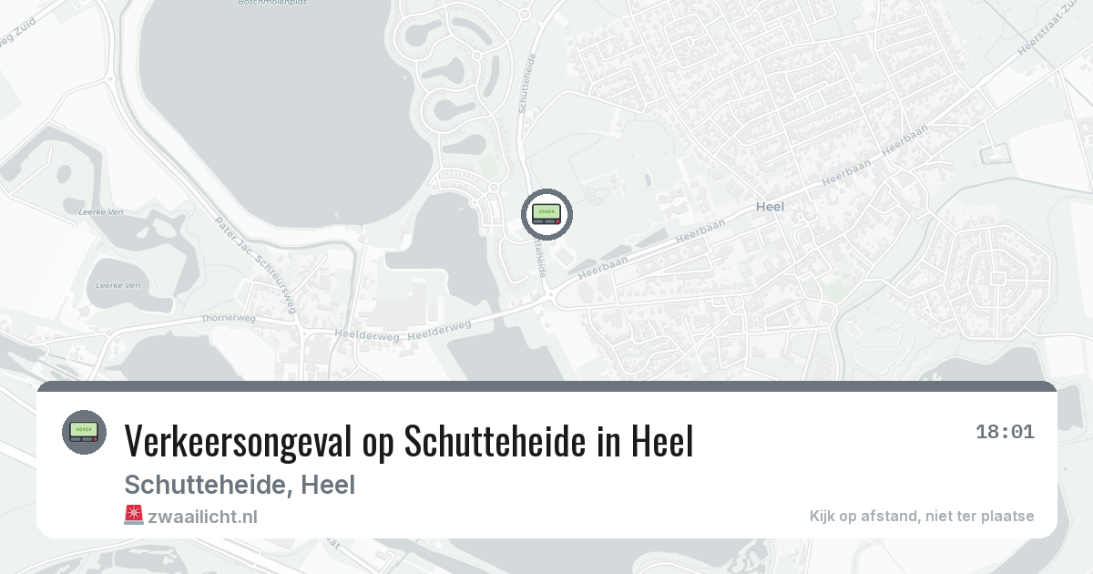 Verkeersongeval op Schutteheide in Heel — 28 mrt 2026