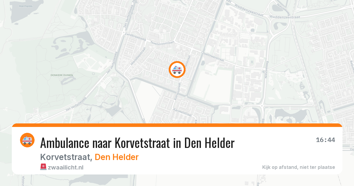Ambulance naar Korvetstraat in Den Helder — 16 feb 2026