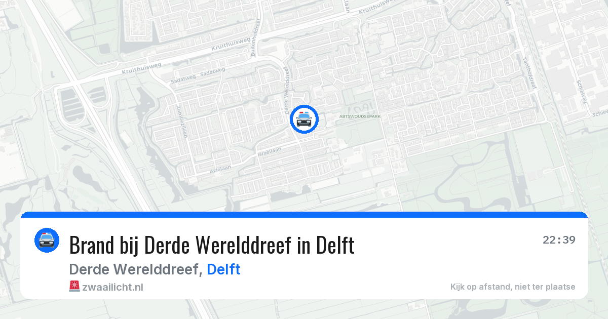 Brand bij Derde Werelddreef in Delft — 4 mei 2026