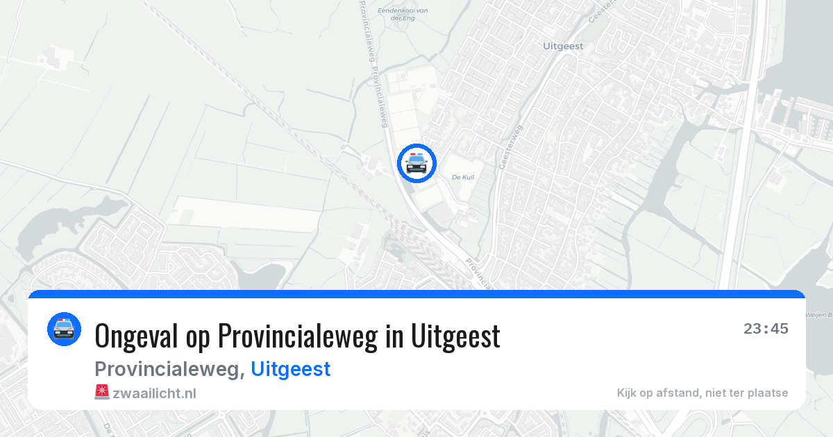 Ongeval op Provincialeweg in Uitgeest — 25 mei 2026
