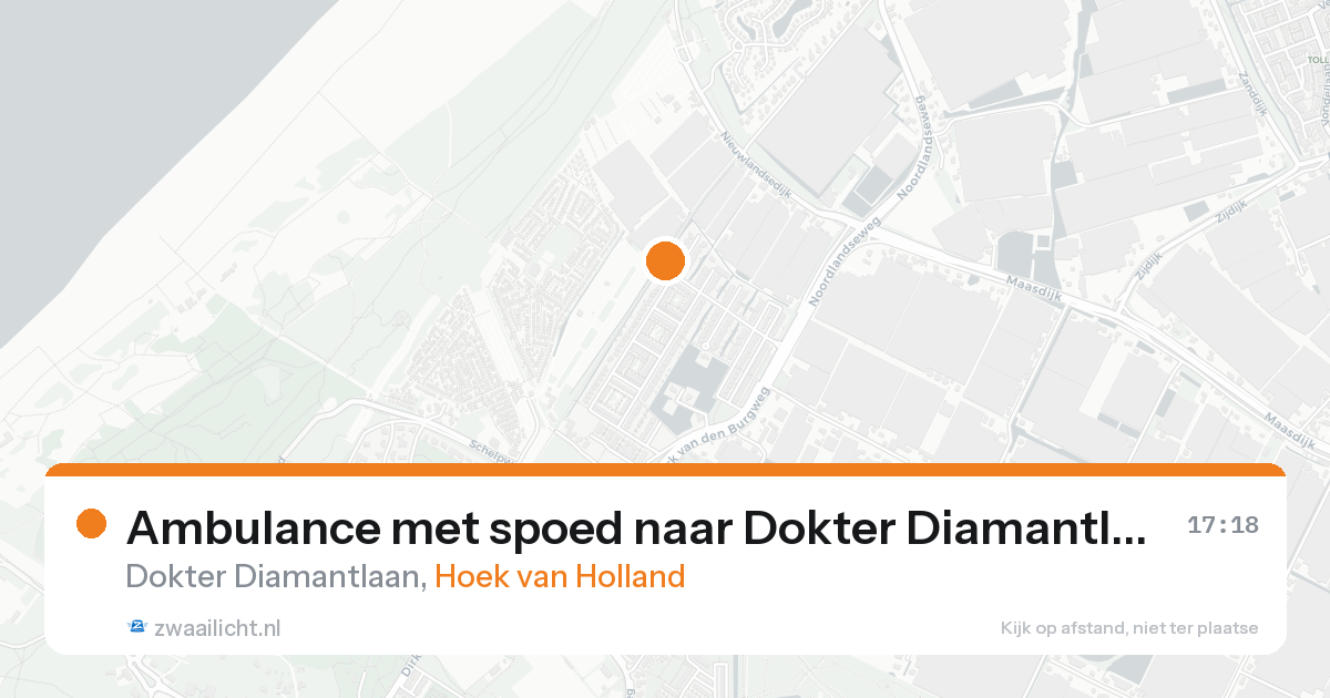 Ambulance met spoed naar Dokter Diamantlaan in Hoek van Holland — 14 jul 2026