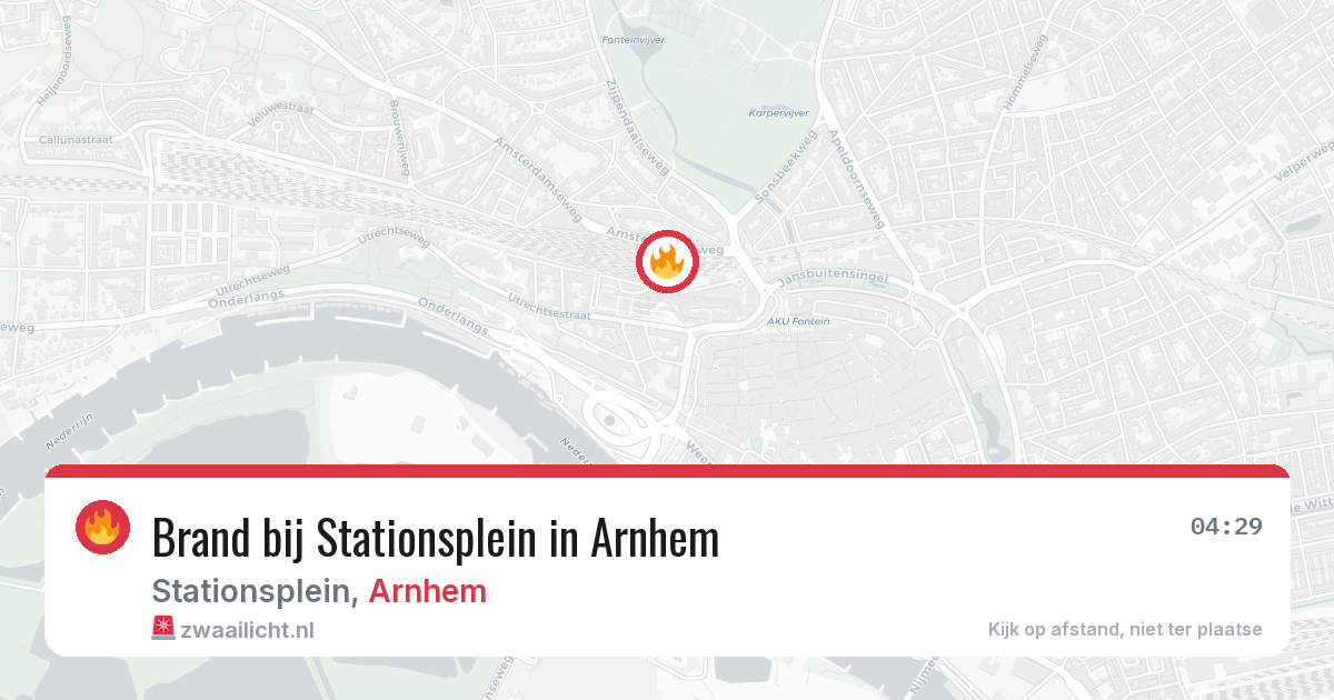 Brand bij Stationsplein in Arnhem — 30 mei 2026