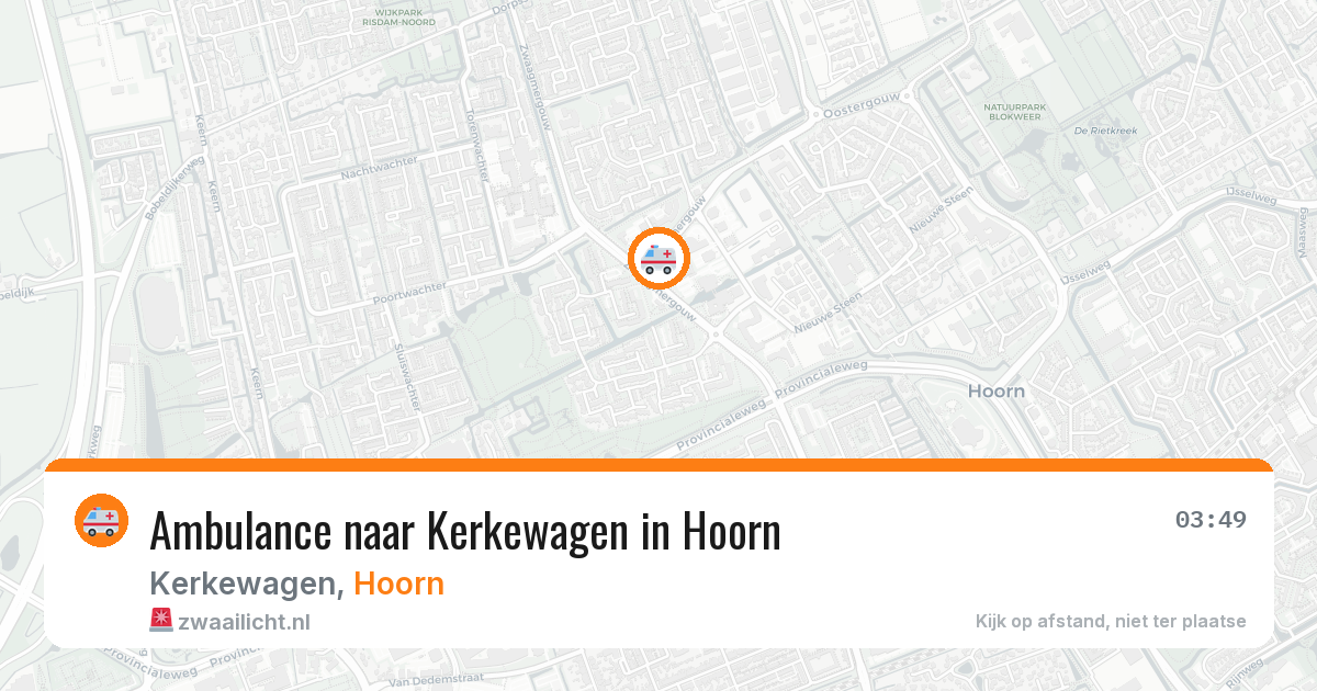 Ambulance naar Kerkewagen in Hoorn — 31 jul 2026