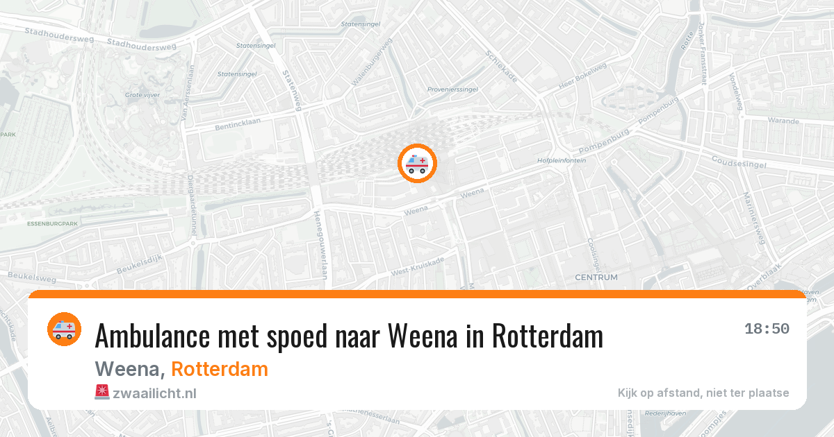 Ambulance met spoed naar Weena in Rotterdam — 23 apr 2026