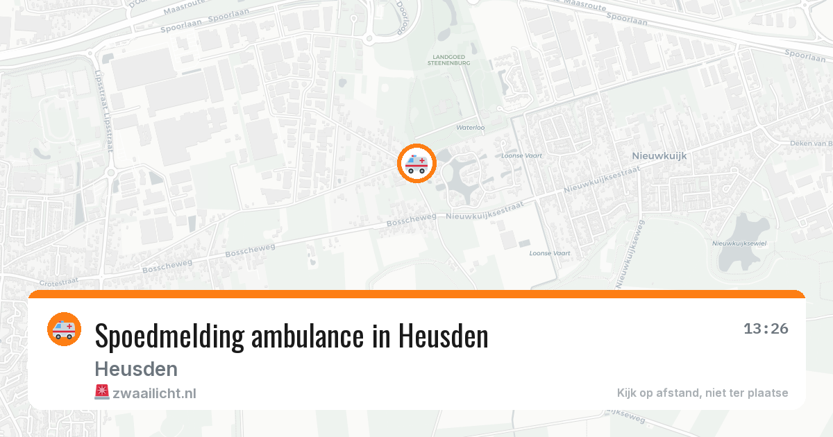 Spoedmelding ambulance in Heusden — 1 aug 2026