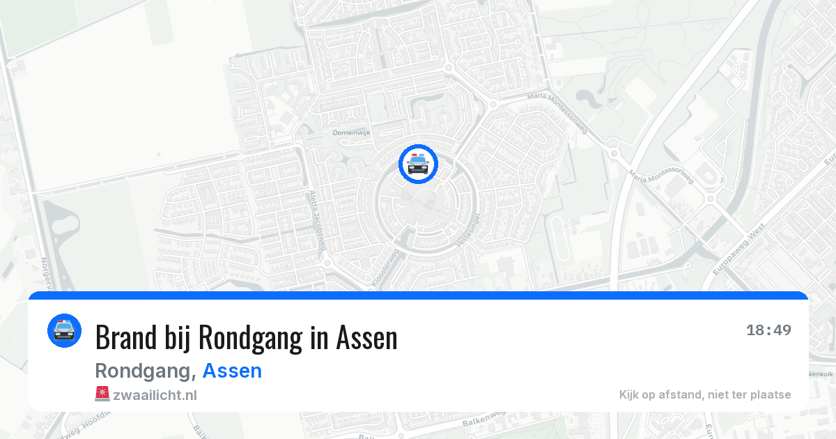 Brand bij Rondgang in Assen — 25 jun 2026