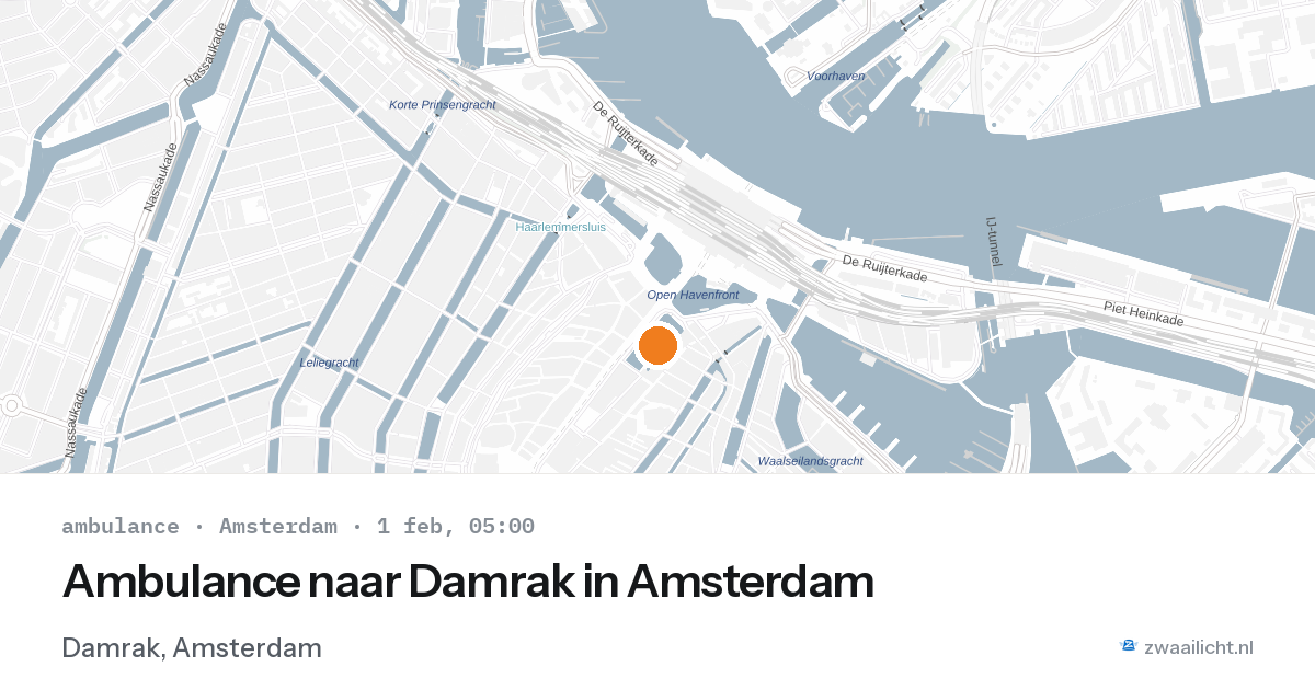 Ambulance naar Damrak in Amsterdam — 1 feb 2026
