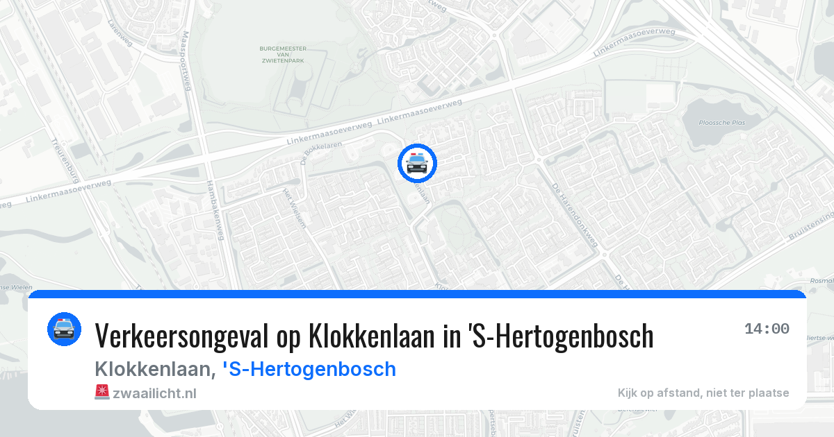 Verkeersongeval op Klokkenlaan in 'S-Hertogenbosch — 4 jul 2026