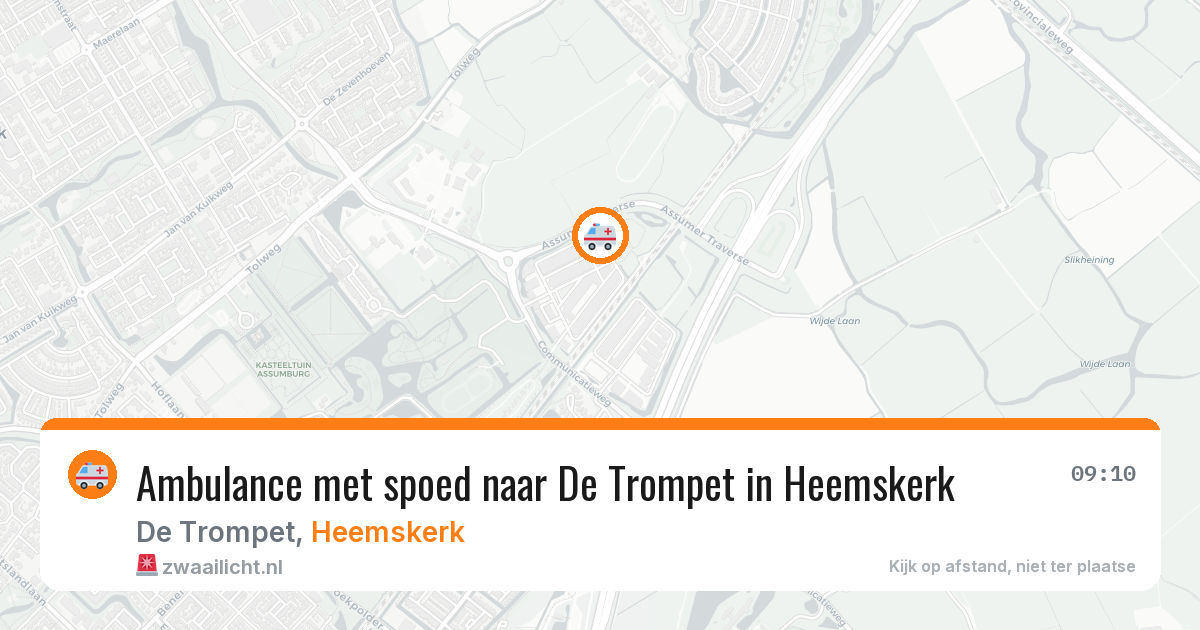 Ambulance met spoed naar De Trompet in Heemskerk — 22 jun 2026
