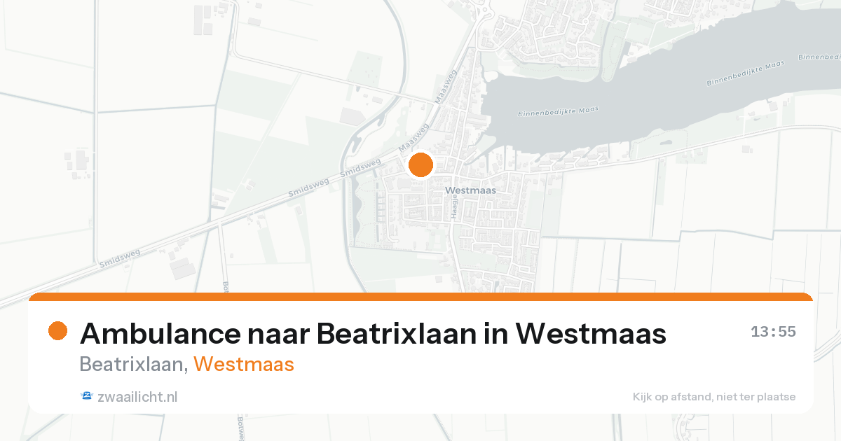 Ambulance naar Beatrixlaan in Westmaas — 22 aug 2026