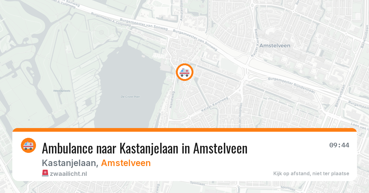 Ambulance naar Kastanjelaan in Amstelveen — 13 aug 2026
