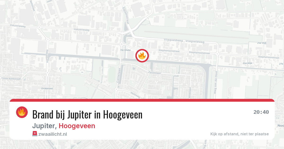Brand bij Jupiter in Hoogeveen — 11 jul 2026