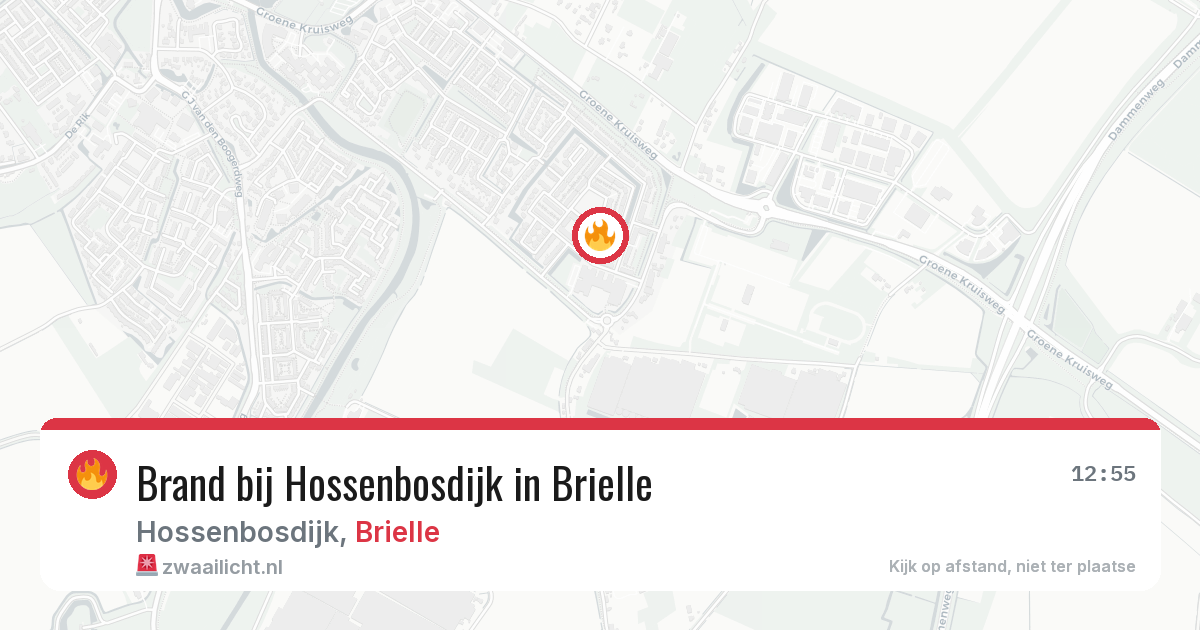 Brand bij Hossenbosdijk in Brielle — 28 jul 2026