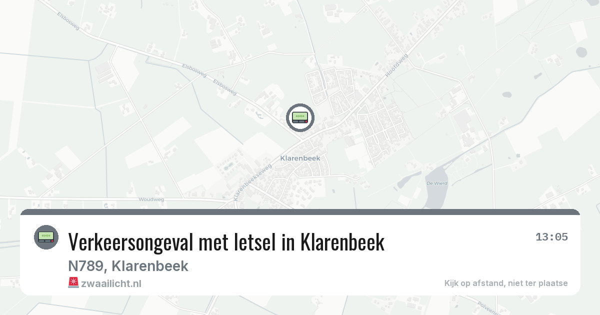 Verkeersongeval met letsel in Klarenbeek — 7 jun 2026