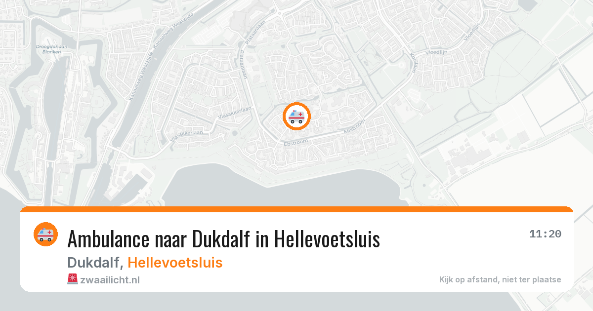 Ambulance naar Dukdalf in Hellevoetsluis — 26 mei 2026