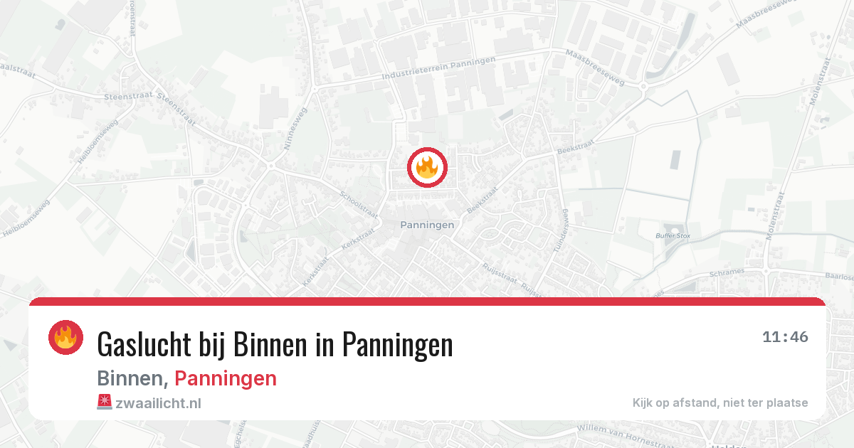 Gaslucht bij Binnen in Panningen — 19 mei 2026