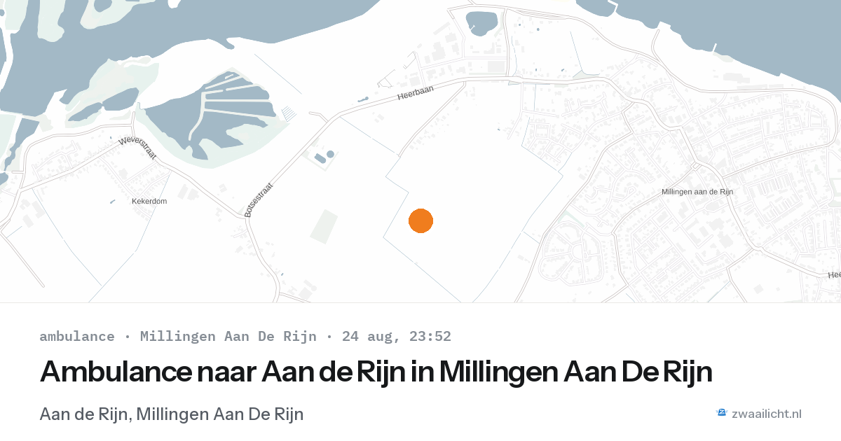 Ambulance naar Aan de Rijn in Millingen Aan De Rijn — 24 aug 2026
