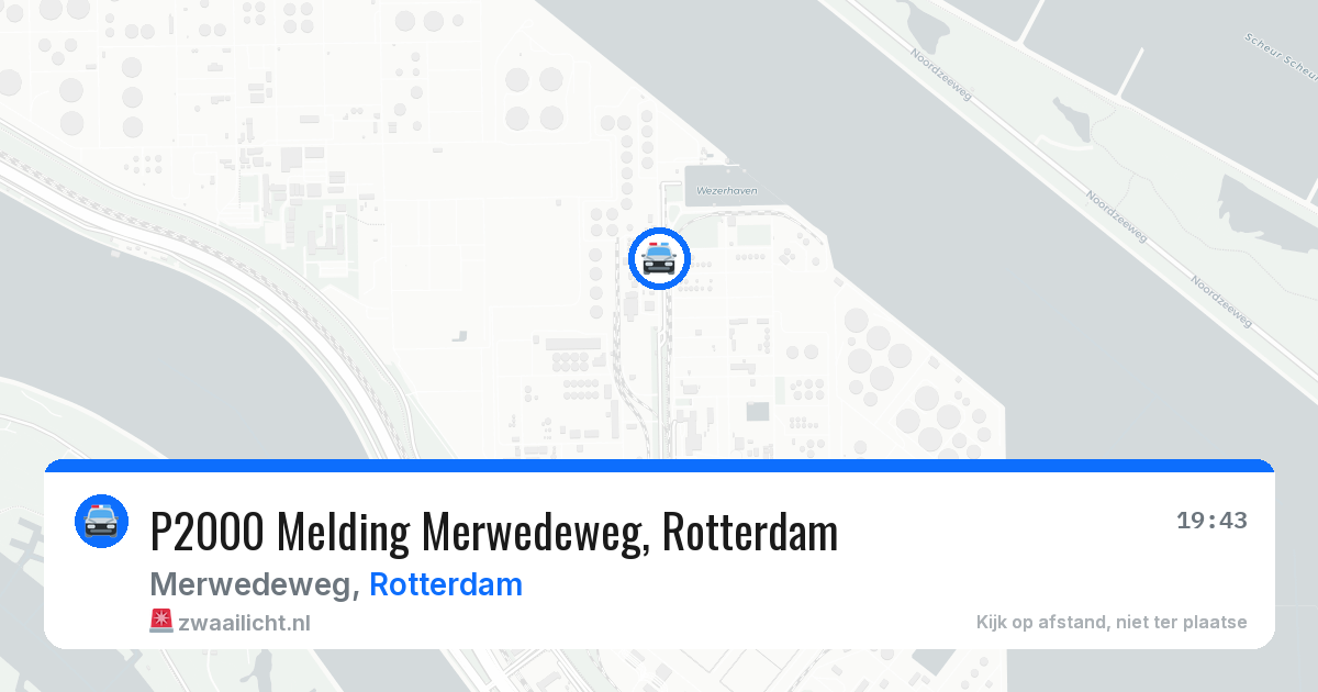 P2000 Melding Merwedeweg, Rotterdam — 19 jul 2026