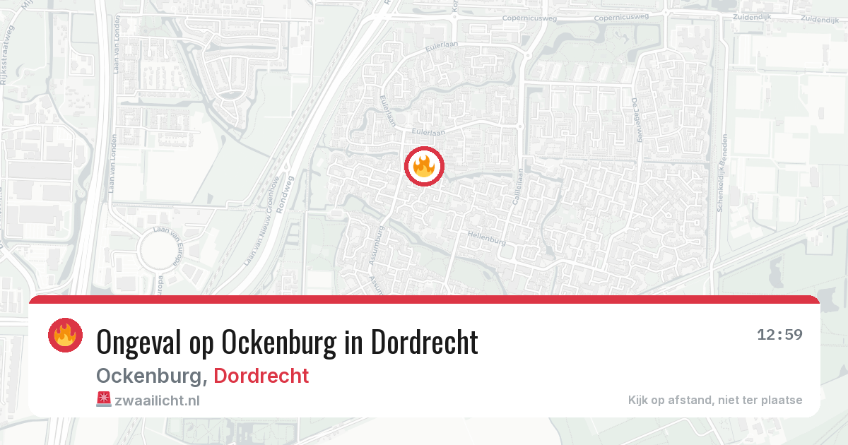 Ongeval op Ockenburg in Dordrecht — 22 mei 2026