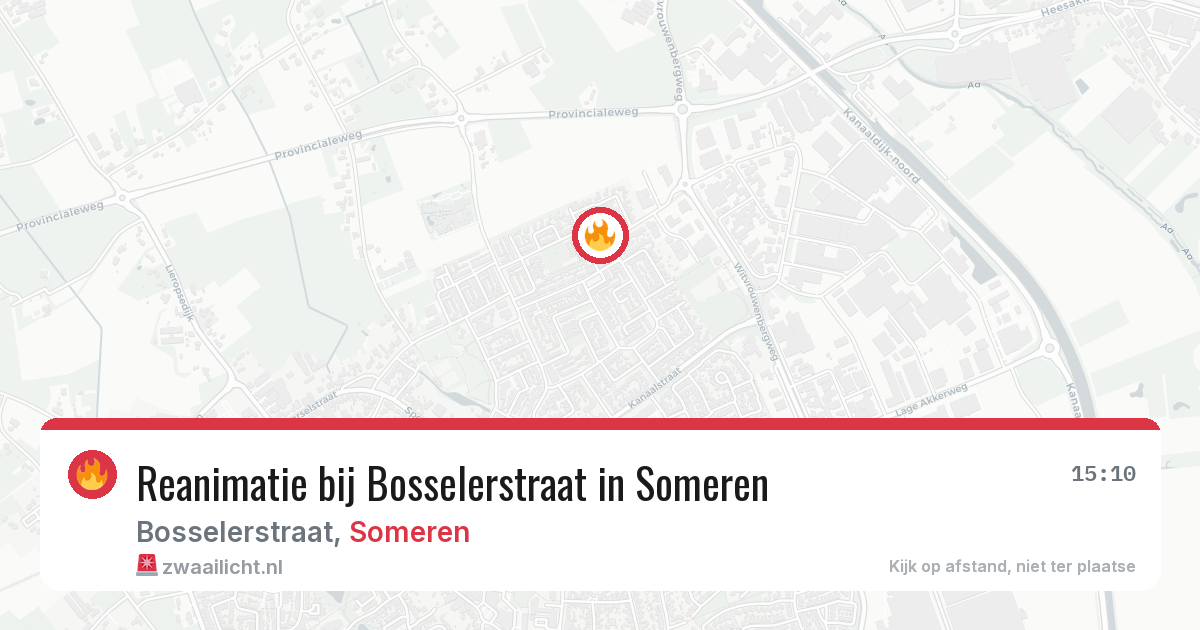 Reanimatie bij Bosselerstraat in Someren — 4 aug 2026