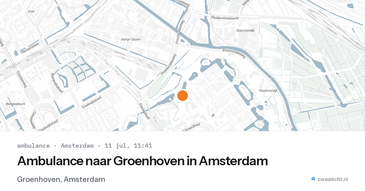 Ambulance naar Groenhoven in Amsterdam — 11 jul 2026