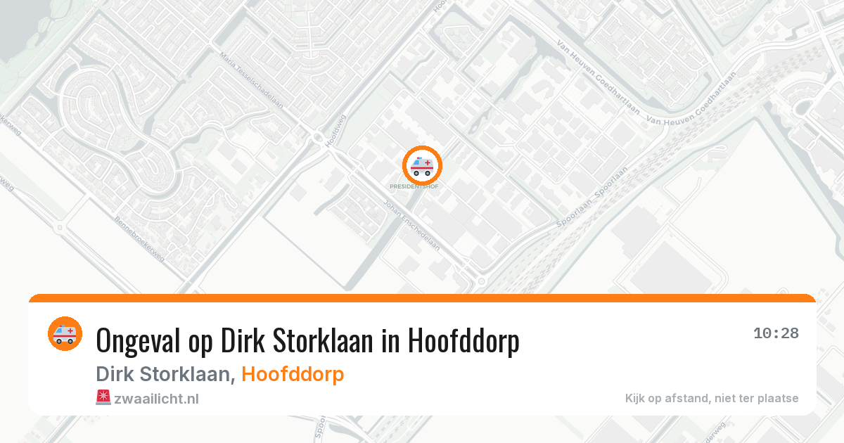 Ongeval op Dirk Storklaan in Hoofddorp — 26 jan 2026