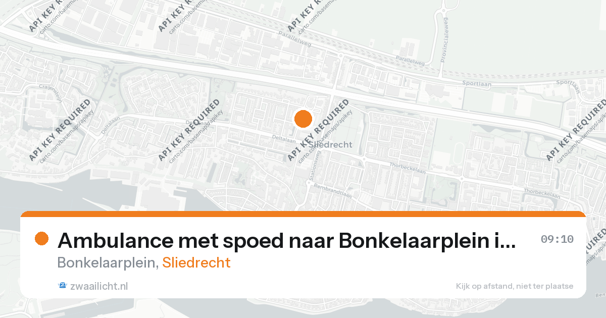 Ambulance met spoed naar Bonkelaarplein in Sliedrecht — 23 jun 2026