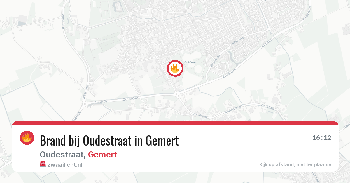 Brand bij Oudestraat in Gemert — 4 mrt 2026