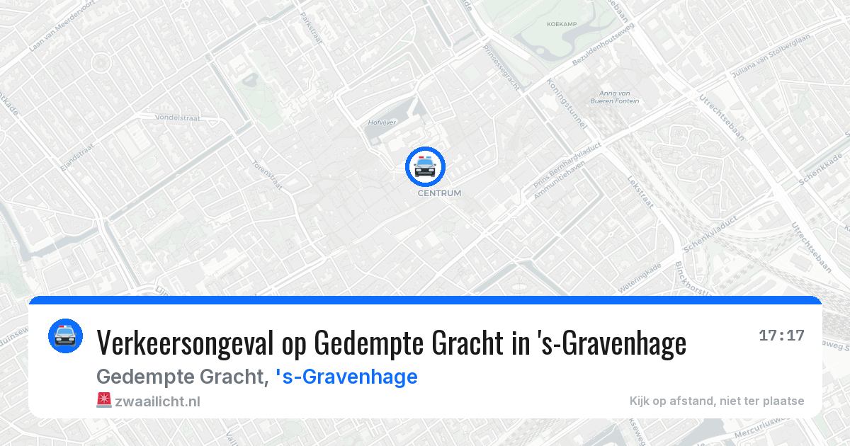 Verkeersongeval op Gedempte Gracht in 's-Gravenhage — 18 jul 2026