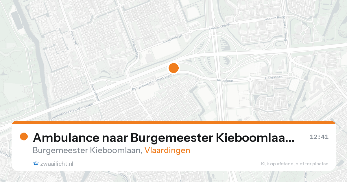 Ambulance naar Burgemeester Kieboomlaan in Vlaardingen — 5 jul 2026