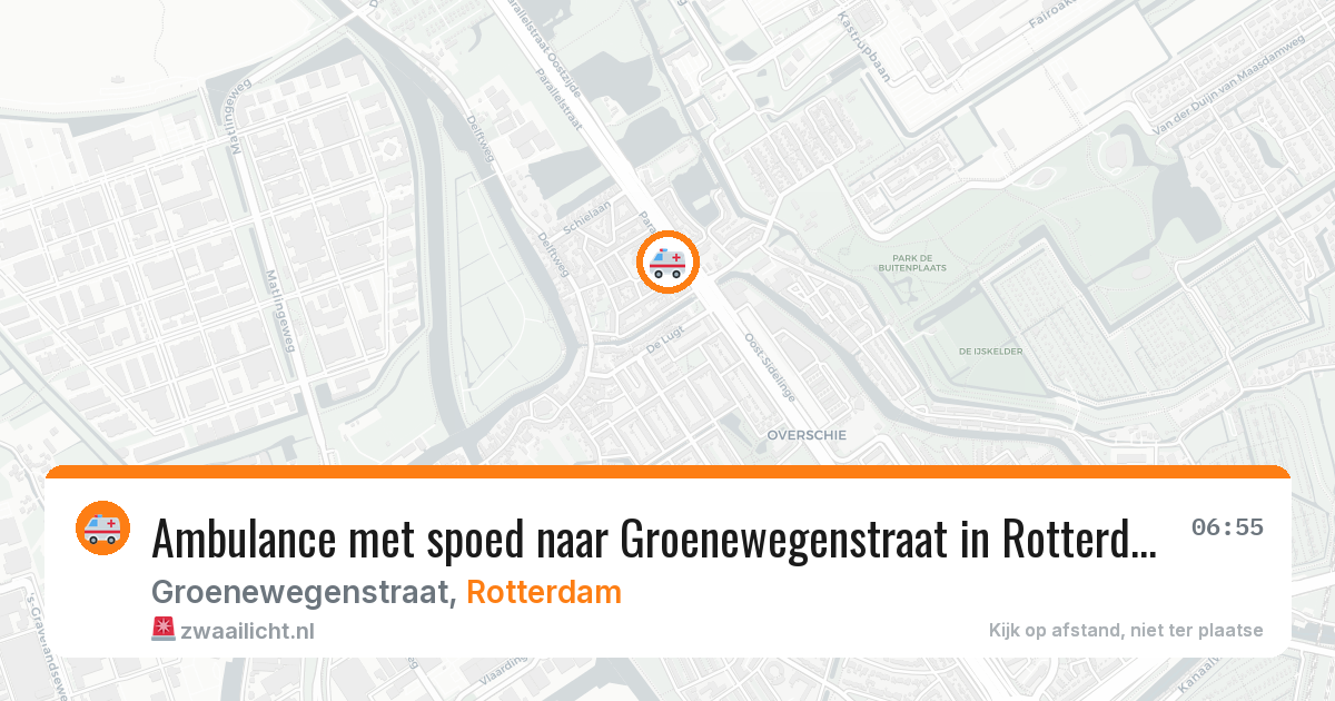Ambulance met spoed naar Groenewegenstraat in Rotterdam — 20 jun 2026