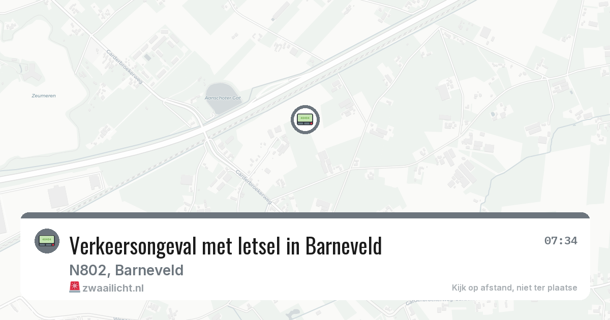 Verkeersongeval met letsel in Barneveld — 20 mrt 2026