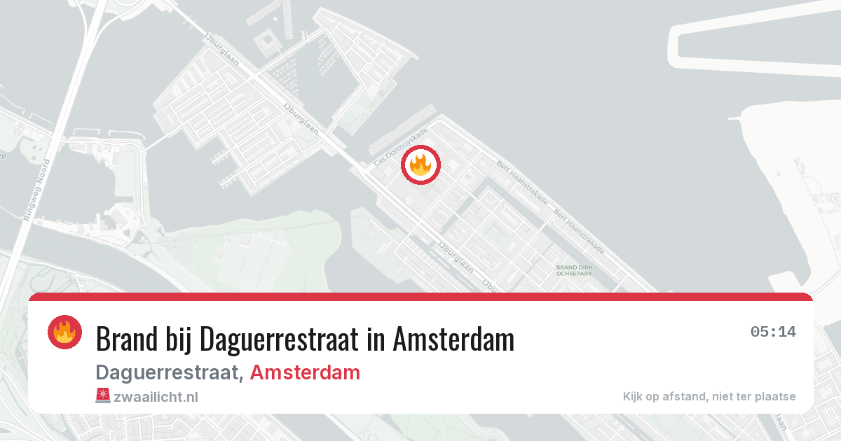 Brand bij Daguerrestraat in Amsterdam — 5 mrt 2026