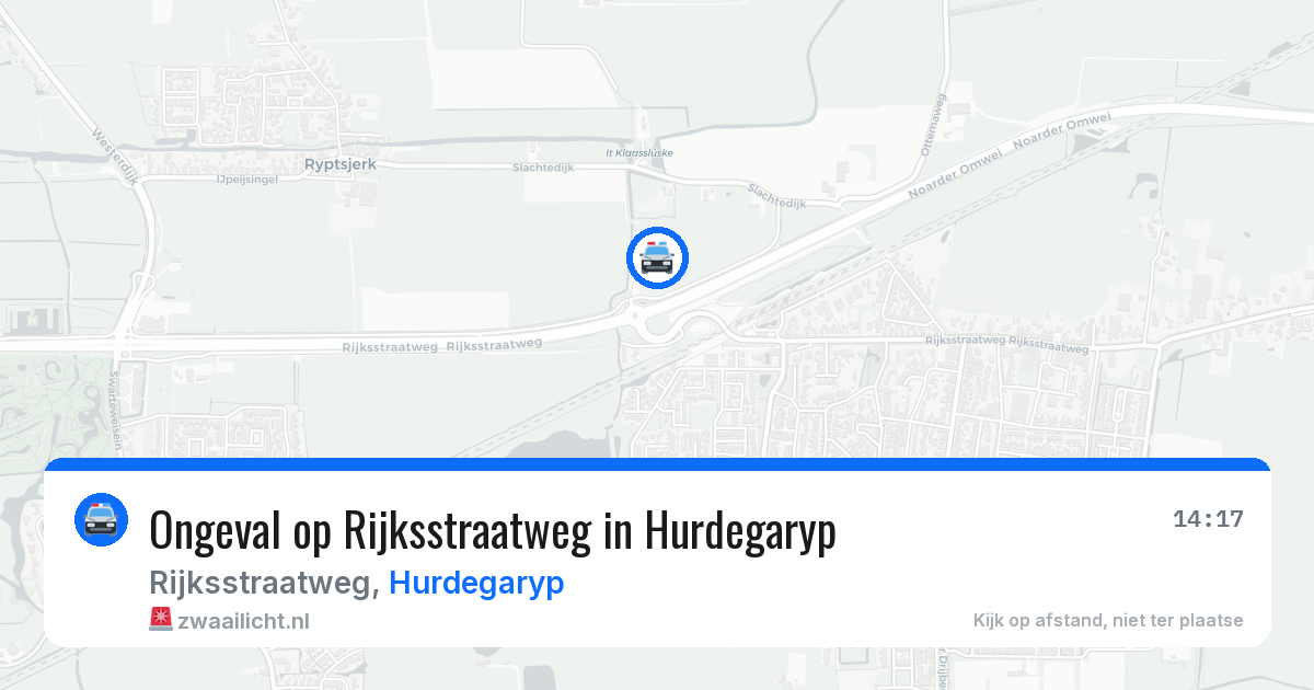Ongeval op Rijksstraatweg in Hurdegaryp — 28 mei 2026