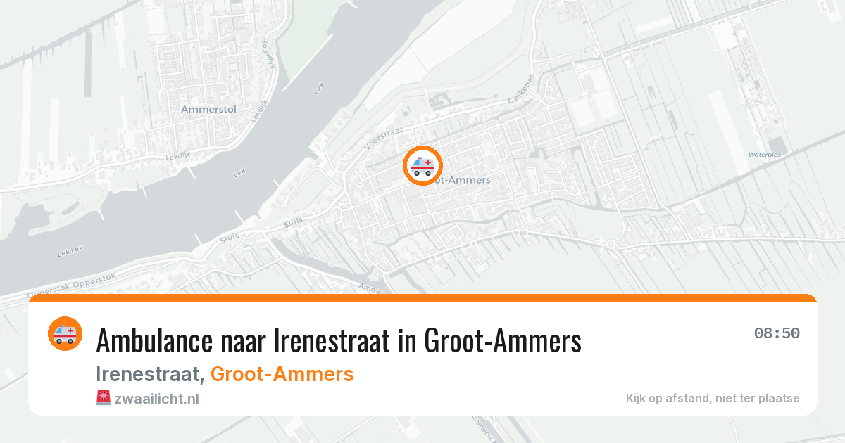 Ambulance naar Irenestraat in Groot-Ammers — 23 jun 2026