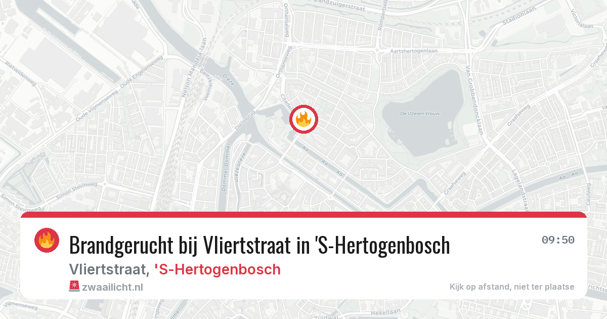 Brandgerucht bij Vliertstraat in 'S-Hertogenbosch — 28 jun 2026