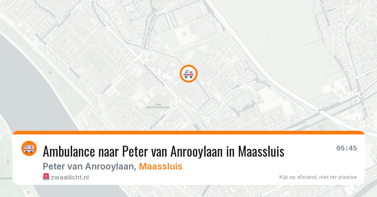Ambulance naar Peter van Anrooylaan in Maassluis — 3 aug 2026