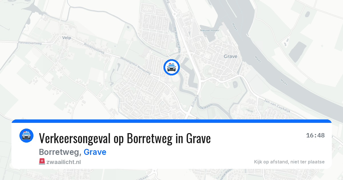 Verkeersongeval op Borretweg in Grave — 9 jun 2026