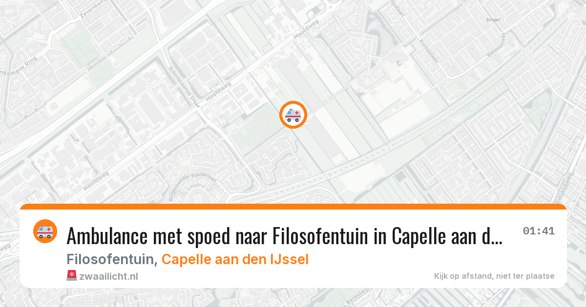 Ambulance met spoed naar Filosofentuin in Capelle aan den IJssel — 23 mei 2026