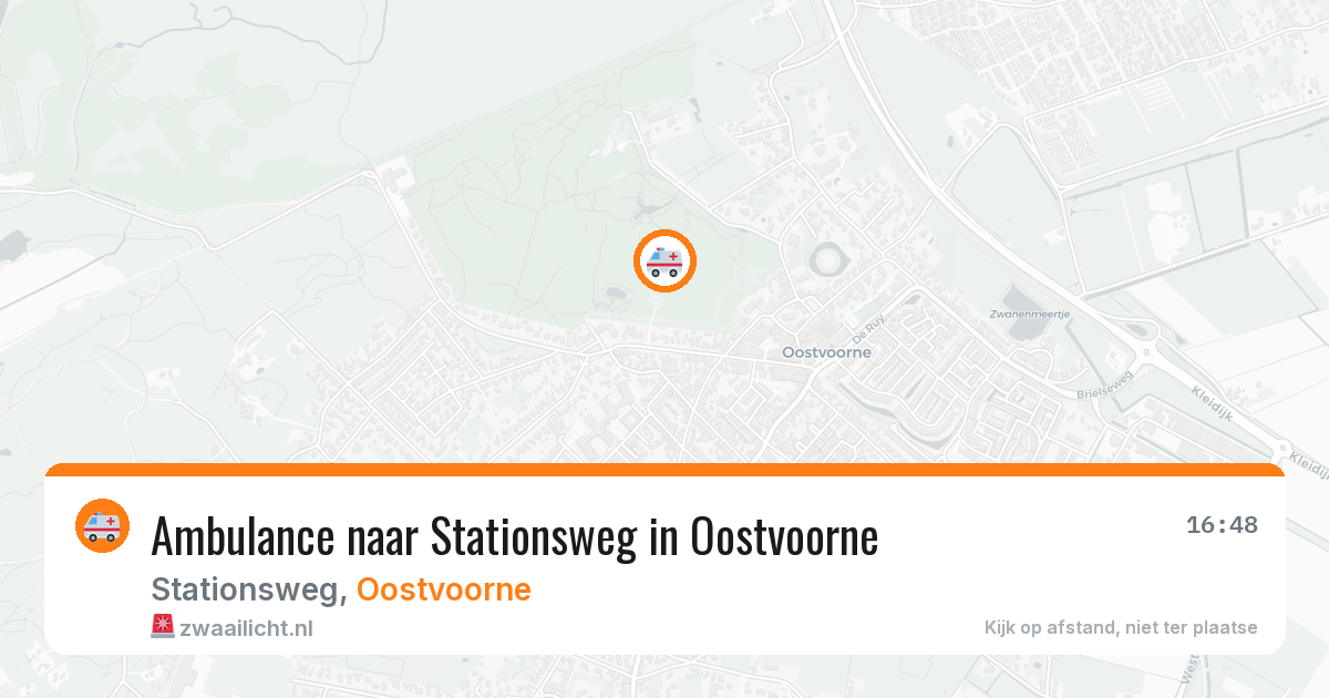 Ambulance naar Stationsweg in Oostvoorne — 27 jun 2026