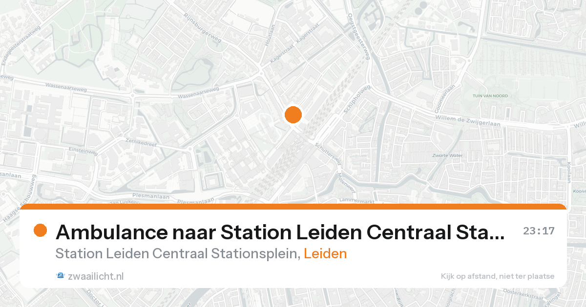 Ambulance naar Station Leiden Centraal Stationsplein in Leiden — 30 jan 2026