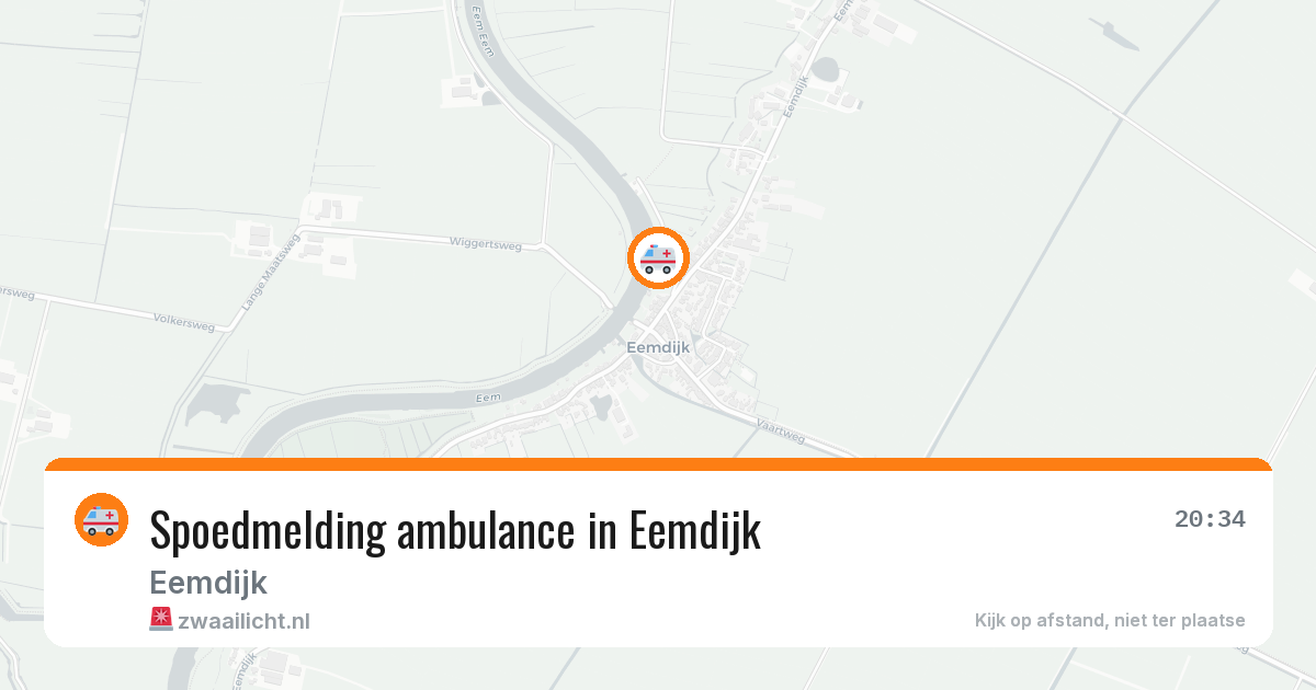 Spoedmelding ambulance in Eemdijk — 24 mrt 2026