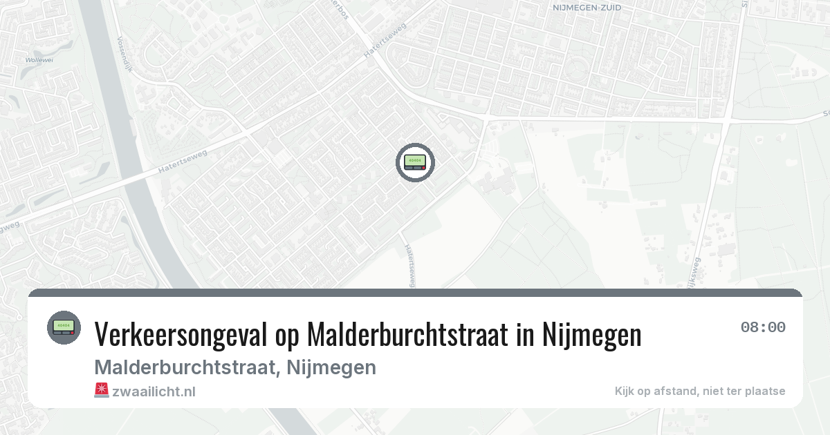 Verkeersongeval op Malderburchtstraat in Nijmegen — 11 aug 2026