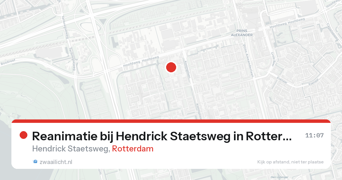 Reanimatie bij Hendrick Staetsweg in Rotterdam — 15 aug 2026