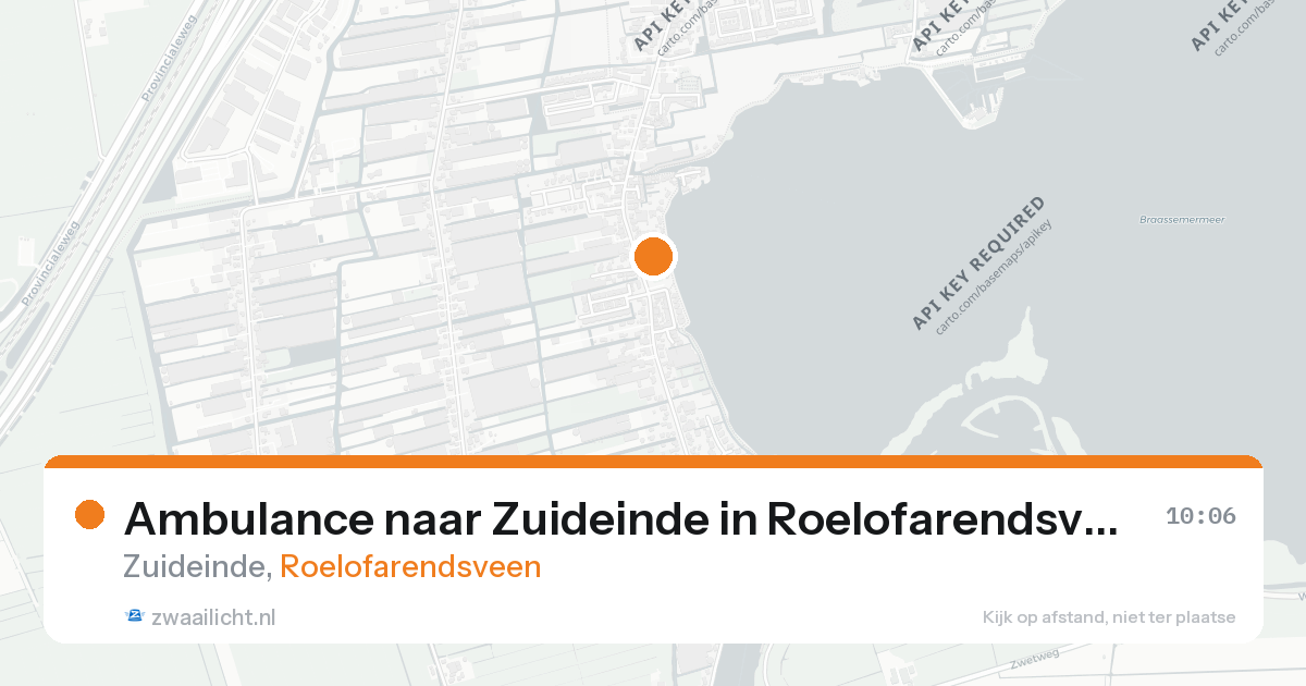 Ambulance naar Zuideinde in Roelofarendsveen — 26 aug 2026