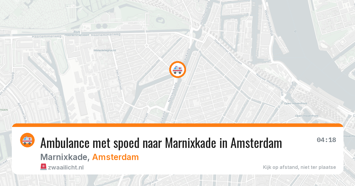 Ambulance met spoed naar Marnixkade in Amsterdam — 17 mei 2026